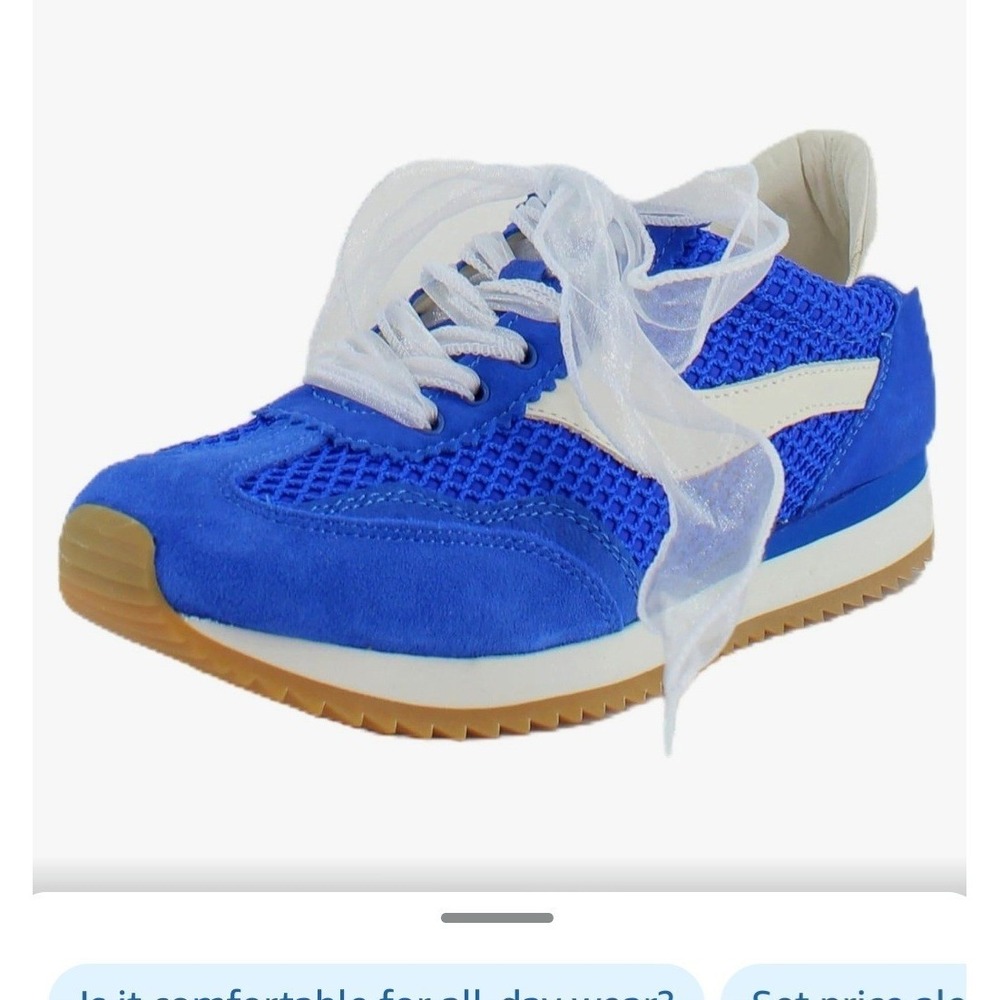 New Dolce Vita Blue and White Athletic Sneakers - Picture 2 of 9